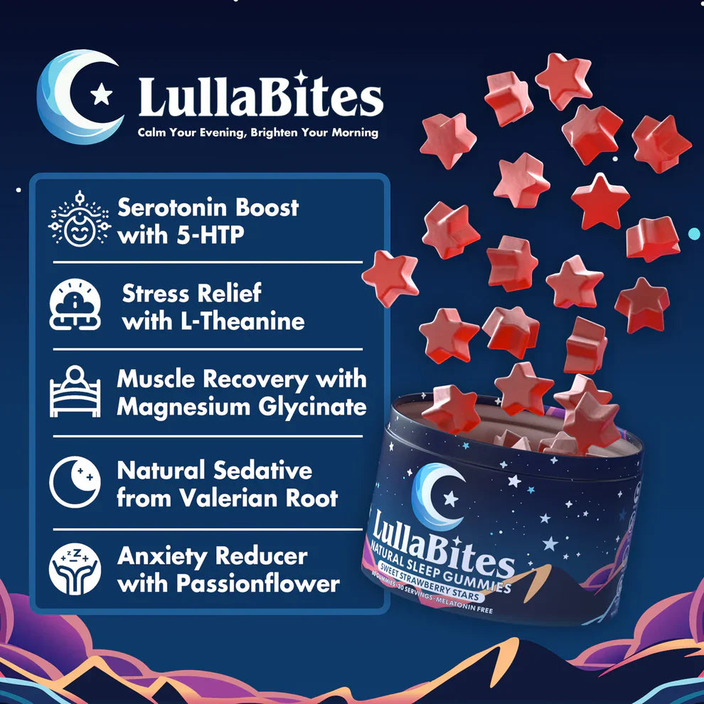 LullaBites by NutraBloom– Melatonin-Free Sleep Gummies
