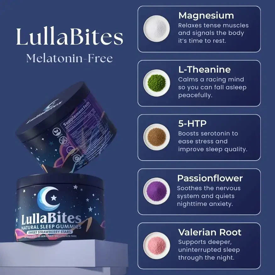 LullaBites by NutraBloom– Melatonin-Free Sleep Gummies