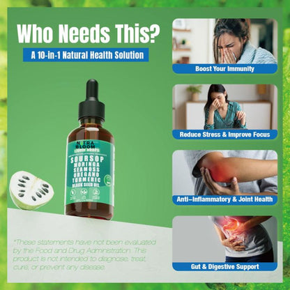 NutraBloom Pure Soursop 10 in 1 Liquid Drops Extract